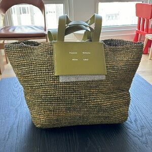 Proenza Schouler XL Morris Raffia Tote - Pistachio green